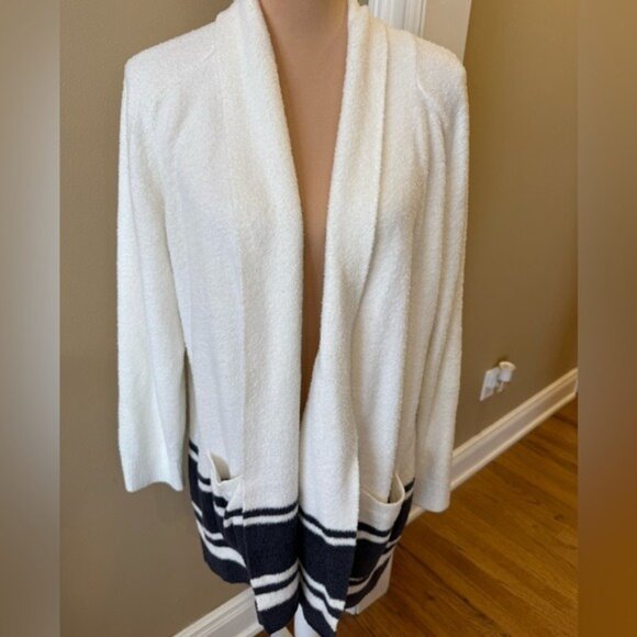 Barefoot Dreams Cardigan Sweater Sea Salt Indigo Cozychic Lite Women’s Size 1X - Picture 2 of 12